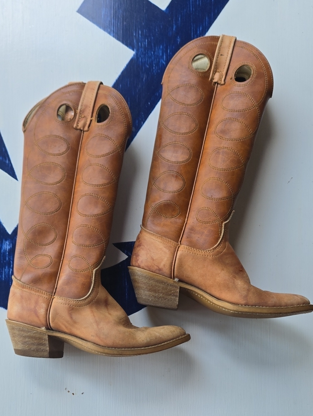 Acme Vintage Camel Tan Western Boot Size Women's 6A - Picture 16 of 16